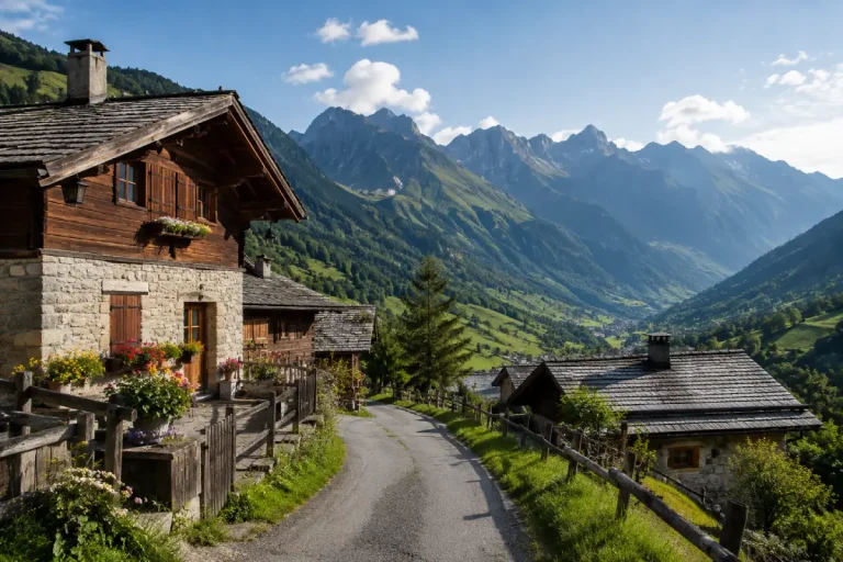 village montagne coeur alpes